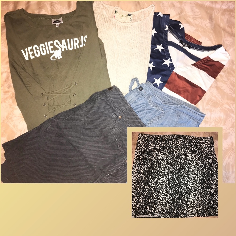 Tops Skirts Bundle Plus Size 1X XL